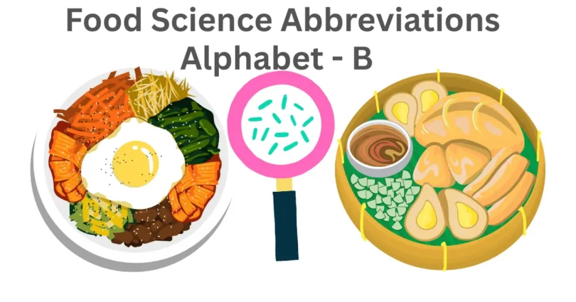 food science abbreviations alphabet b