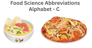 food science abbreviations alphabet c