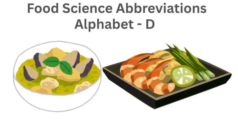 food science abbreviations alphabet d
