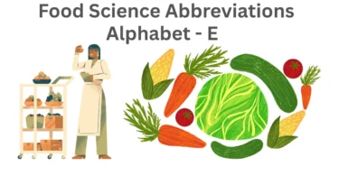 food science abbreviations alphabet e