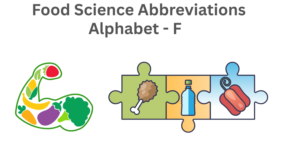 food science abbreviations alphabet f