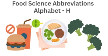 food science abbreviations alphabet h