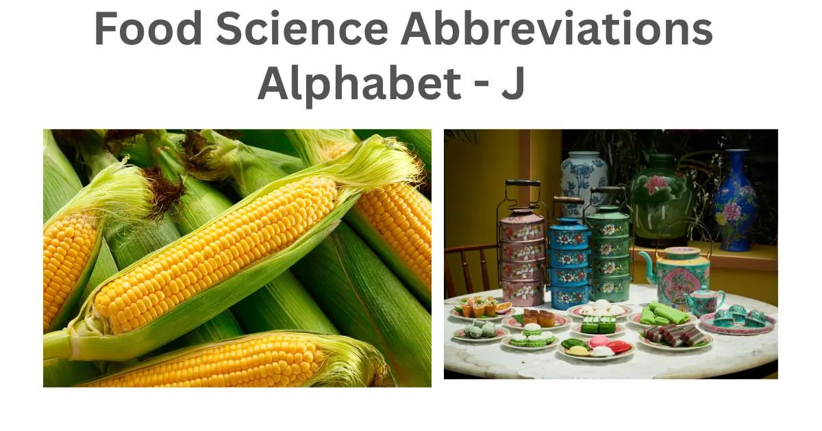 food science abbreviations alphabet j