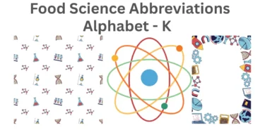 food science abbreviations alphabet k