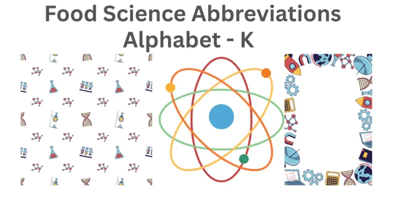 food science abbreviations alphabet k