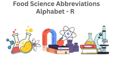 food science abbreviations alphabet r