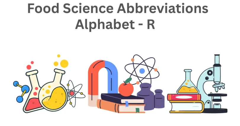 food science abbreviations alphabet r