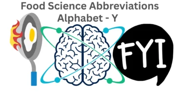 food science abbreviations alphabet y