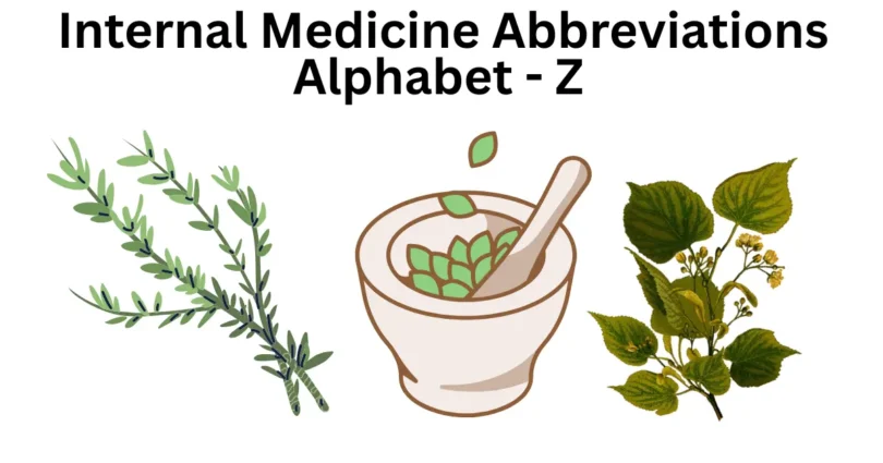 internal medicine abbreviations alphabet z