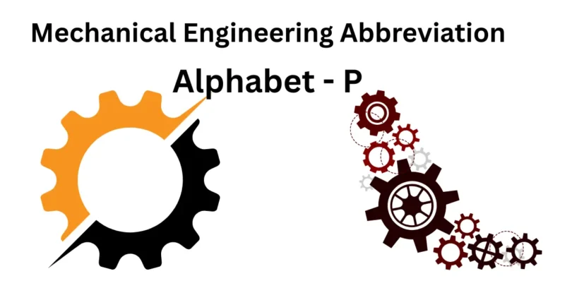 mechanical engineering abbreviations alphabet P