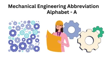 mechanical engineering abbreviations alphabet a
