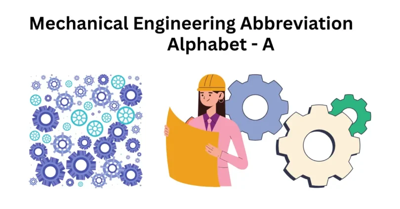 mechanical engineering abbreviations alphabet a