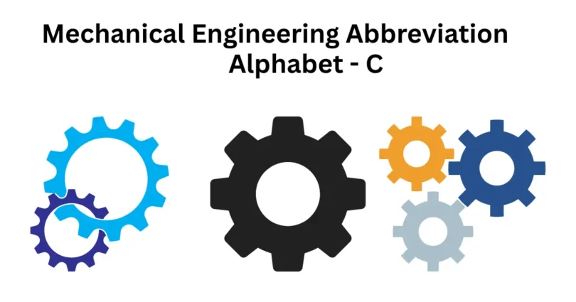 mechanical engineering abbreviations alphabet c