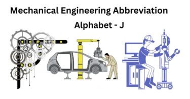 mechanical engineering abbreviations alphabet j