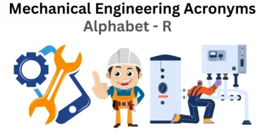 mechanical engineering abbreviations alphabet r