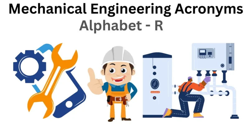 mechanical engineering abbreviations alphabet r