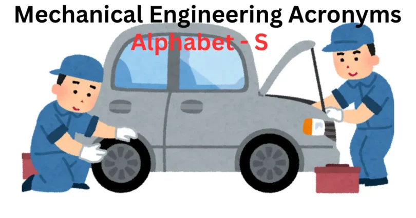mechanical engineering abbreviations alphabet s