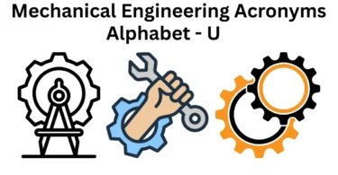 mechanical engineering abbreviations alphabet u