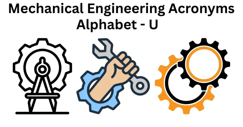 mechanical engineering abbreviations alphabet u