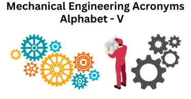 mechanical engineering abbreviations alphabet v