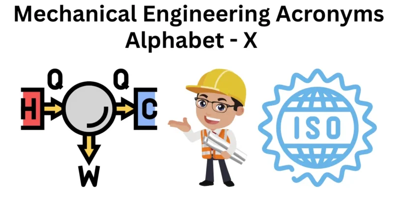 mechanical engineering abbreviations alphabet x