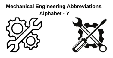 mechanical engineering abbreviations – alphabet y