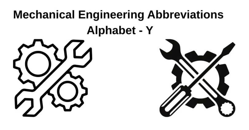mechanical engineering abbreviations – alphabet y