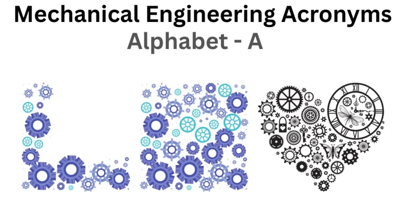 mechanical engineering acronyms alphabet a