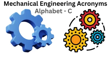 mechanical engineering acronyms alphabet c
