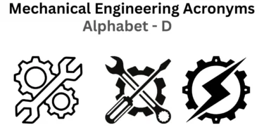 mechanical engineering acronyms alphabet d