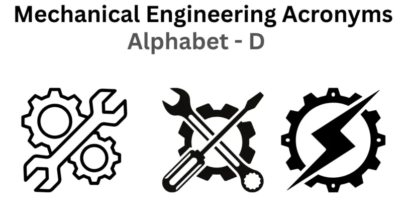 mechanical engineering acronyms alphabet d