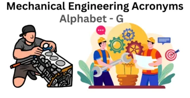 mechanical engineering acronyms alphabet g