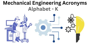 mechanical engineering acronyms alphabet k