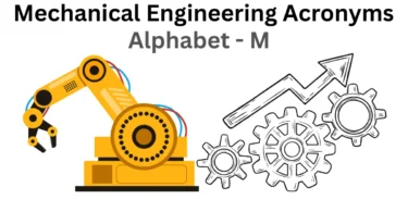mechanical engineering acronyms alphabet m
