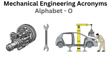 mechanical engineering acronyms alphabet o