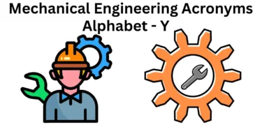 mechanical engineering acronyms alphabet y