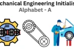 mechanical engineering initialism alphabet a