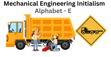 mechanical engineering initialism alphabet e