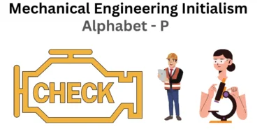 mechanical engineering initialism alphabet p