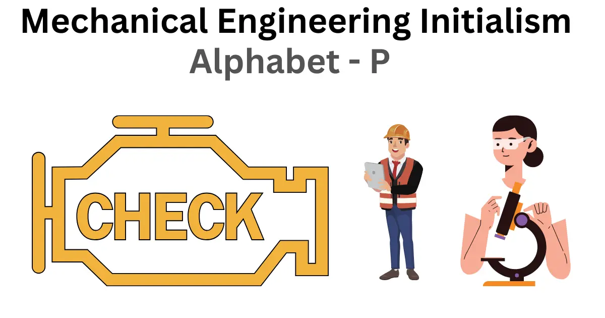 mechanical engineering initialism alphabet p