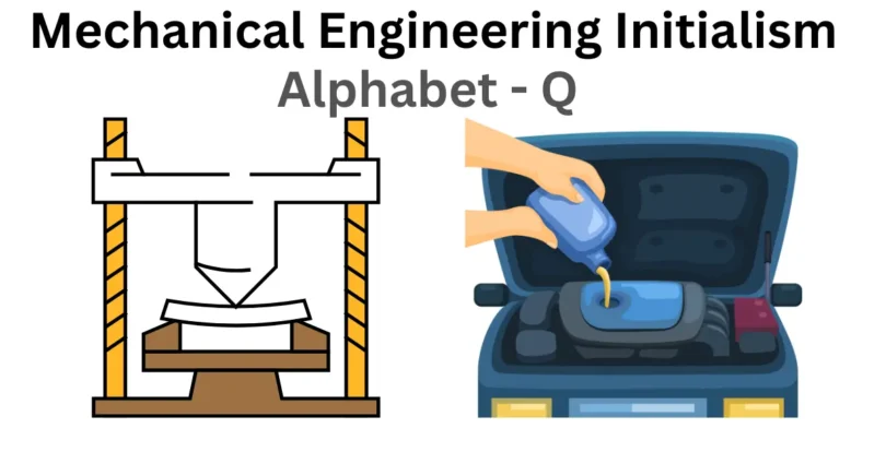 mechanical engineering initialism alphabet q