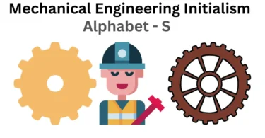 mechanical engineering initialism alphabet s