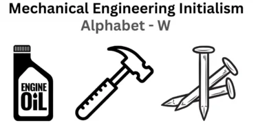 mechanical engineering initialism alphabet w