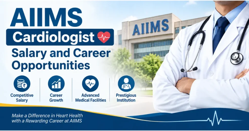 AIIMS cardiologist salary and career opportunities with a doctor, hospital, and medical career benefits