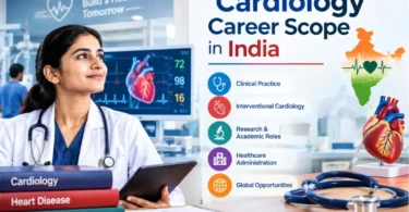 Cardiology career scope in India showing professional opportunities, specialization, and work settings.