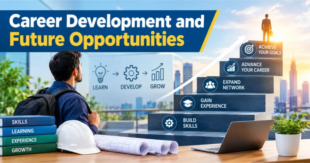 Mechanical engineer planning career development and exploring future opportunities in advanced engineering technologies and industrial innovation.
