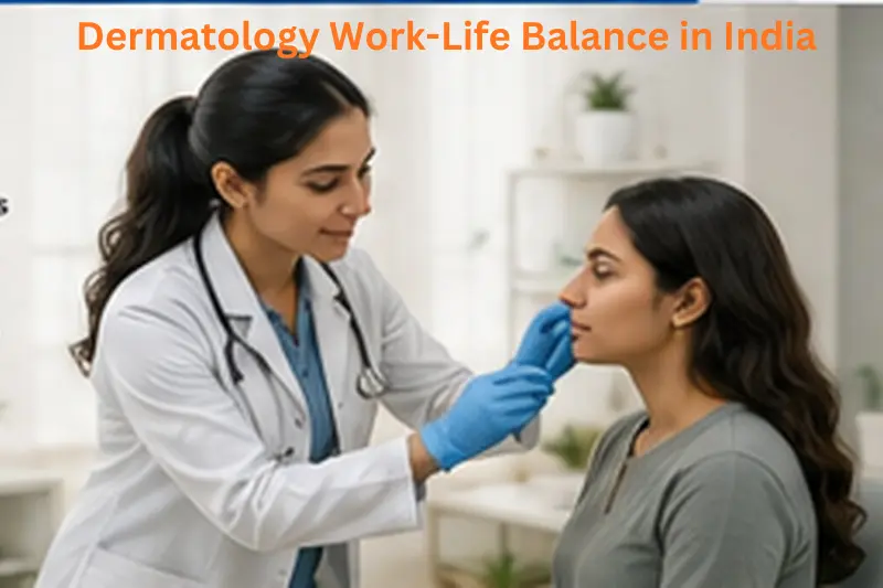 Which Medical Branch Has the Best Work-Life Balance in India Dermatologist providing outpatient consultation with balanced work schedule