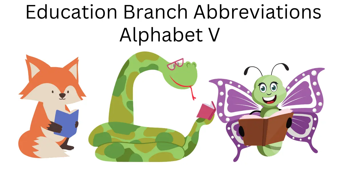 education branch abbreviations alphabet v