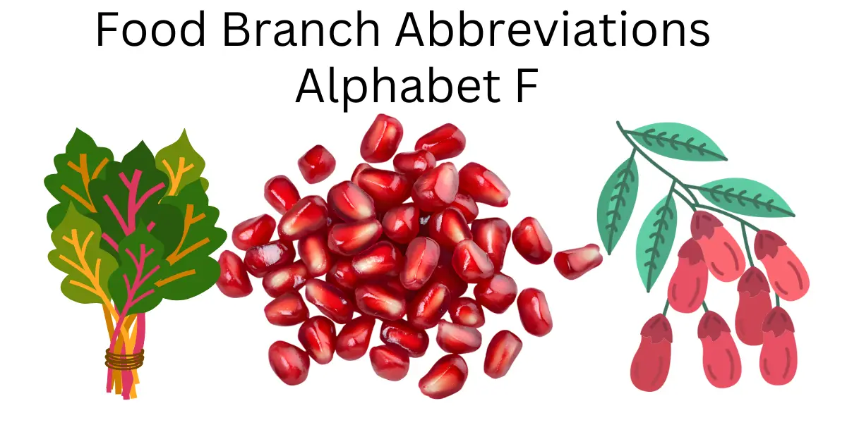 food branch abbreviations alphabet f