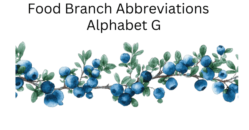 food branch abbreviations alphabet g